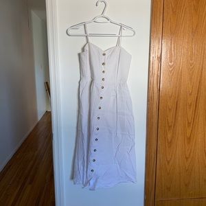 White button down dress- cottagecore vibes